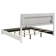 Pemberly Row Eastern King LED Bed with Touch Switch in White High Gloss