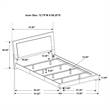 Pemberly Row California King LED Panel Bed in White High Gloss