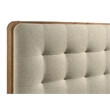 Pemberly Row Full Platform Bed with Tufted Headboard in Light Ash