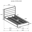 Pemberly Row 53 Inch Upholstered Eastern King Platform Bed in White