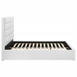 Pemberly Row 53 Inch Upholstered Queen Platform Bed in White