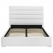 Pemberly Row 53 Inch Upholstered Queen Platform Bed in White