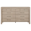 Pemberly Row 9-drawer Wood Bedroom Dresser Cabinet in Weathered Mango Brown