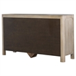 Pemberly Row 9-drawer Wood Bedroom Dresser Cabinet in Weathered Mango Brown