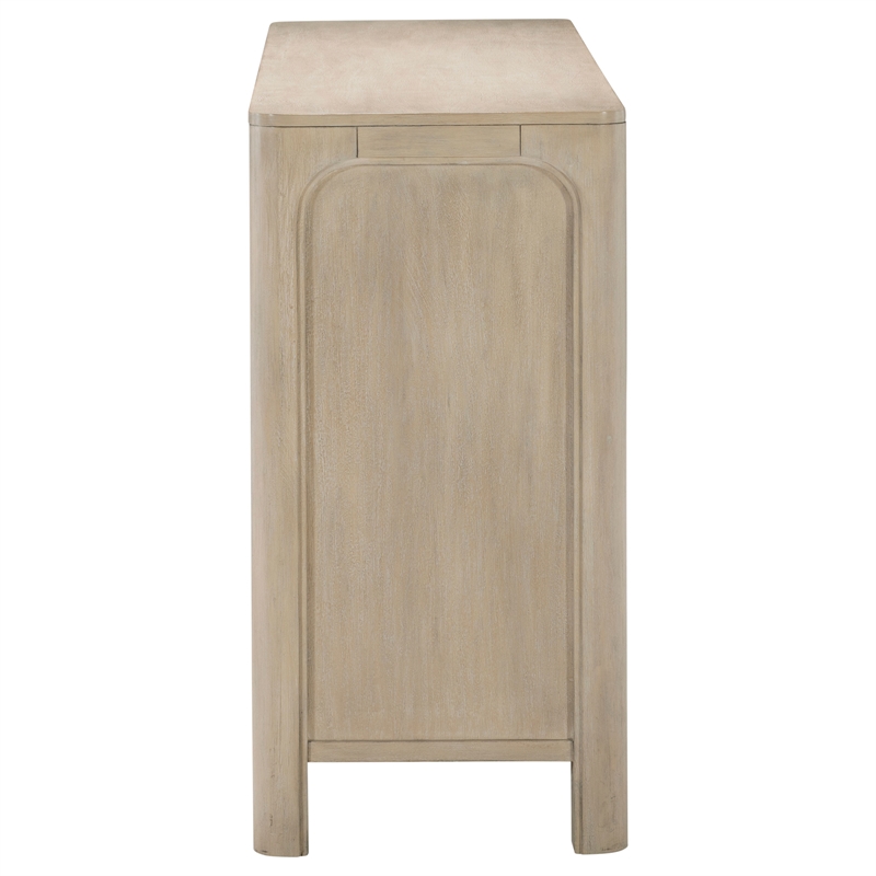 Pemberly Row 9-drawer Wood Bedroom Dresser Cabinet in Weathered Mango Brown