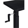 Pemberly Row Height Adjustable Mobile Bedroom C-Table in Black