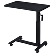 Pemberly Row Height Adjustable Mobile Bedroom C-Table in Black