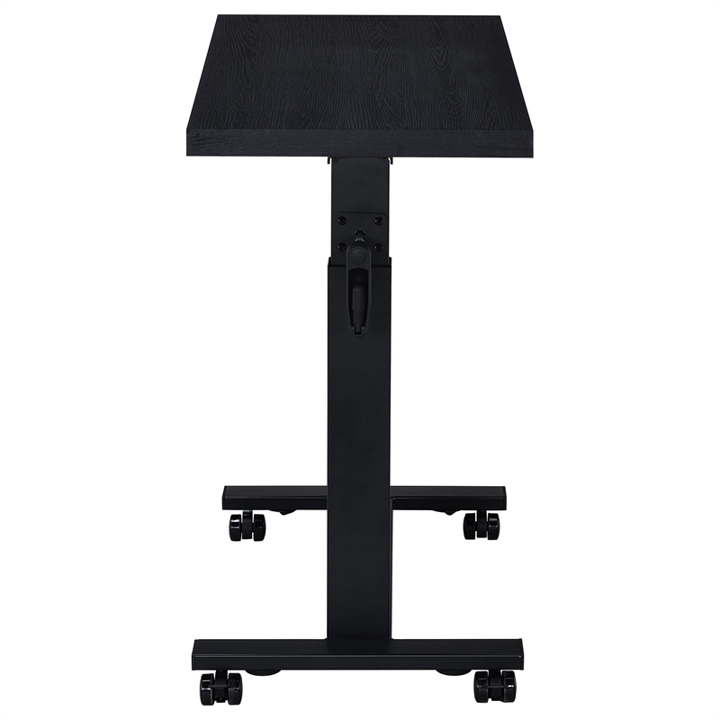 Pemberly Row Height Adjustable Mobile Bedroom C-Table in Black