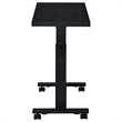 Pemberly Row Height Adjustable Mobile Bedroom C-Table in Black