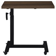 Pemberly Row Height Adjustable Mobile Bedroom C-Table in Dark Pine