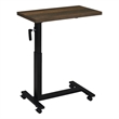 Pemberly Row Height Adjustable Mobile Bedroom C-Table in Dark Pine