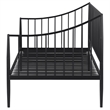 Pemberly Row Metal Twin Daybed Frame with Slatted Platform in Matte Black