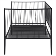 Pemberly Row Transitional Metal Twin Daybed Frame in Matte Black