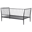 Pemberly Row Transitional Metal Twin Daybed Frame in Matte Black