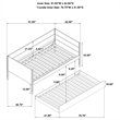 Pemberly Row Transitional Wood Twin Panel Daybed with Trundle in Natural