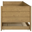 Pemberly Row Transitional Wood Twin Panel Daybed with Trundle in Natural