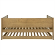 Pemberly Row Transitional Wood Twin Panel Daybed with Trundle in Natural