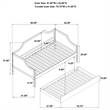 Pemberly Row Modern Classic Wood Twin Panel Daybed with Trundle in Cherry