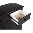 Pemberly Row 6-Drawer Bedroom Chest of Drawers with Round Knobs in Black
