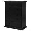 Pemberly Row 6-Drawer Bedroom Chest of Drawers with Round Knobs in Black