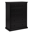 Pemberly Row 6-Drawer Bedroom Chest of Drawers with Round Knobs in Black
