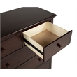 Pemberly Row 6-Drawer Bedroom Chest of Drawers in Cappuccino