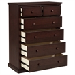 Pemberly Row 6-Drawer Bedroom Chest of Drawers in Cappuccino