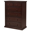 Pemberly Row 6-Drawer Bedroom Chest of Drawers in Cappuccino