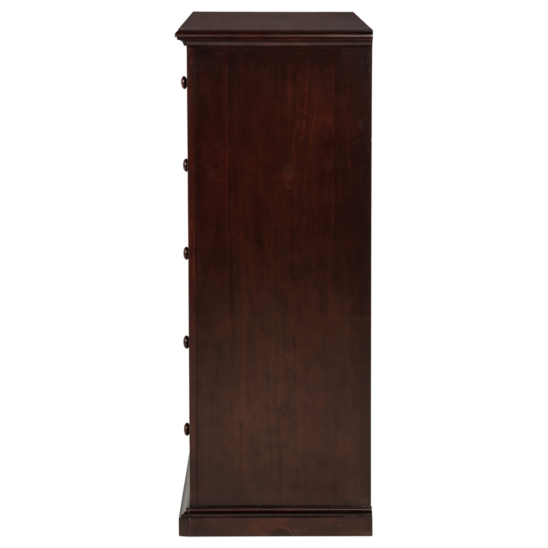 Pemberly Row 6-Drawer Bedroom Chest of Drawers in Cappuccino