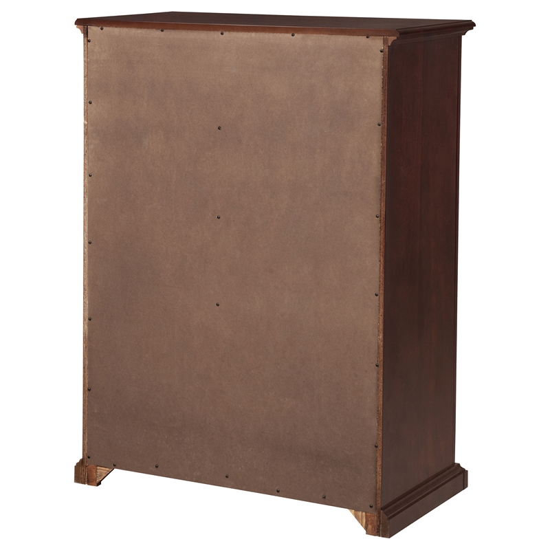 Pemberly Row 6-Drawer Bedroom Chest of Drawers in Cappuccino