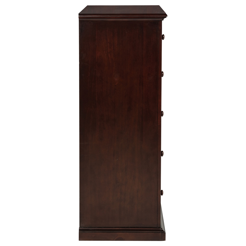 Pemberly Row 6-Drawer Bedroom Chest of Drawers in Cappuccino