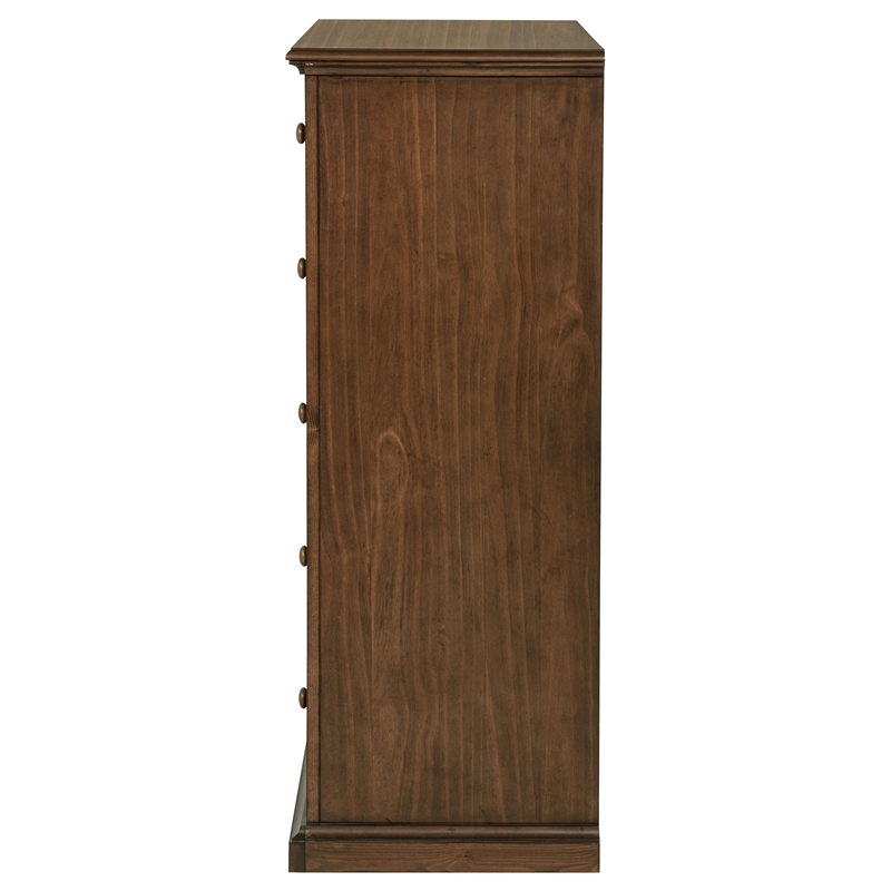 Pemberly Row 6-Drawer Bedroom Chest of Drawers in Medium Brown