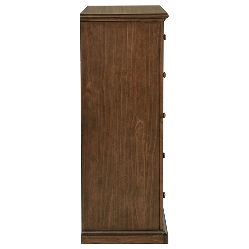 Pemberly Row 6-Drawer Bedroom Chest of Drawers in Medium Brown