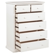 Pemberly Row 6-Drawer Bedroom Chest of Drawers with Round Knobs in White