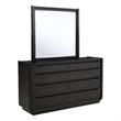 Pemberly Row 8-Drawer Wood Bedroom Dresser with Mirror in Burnished Black