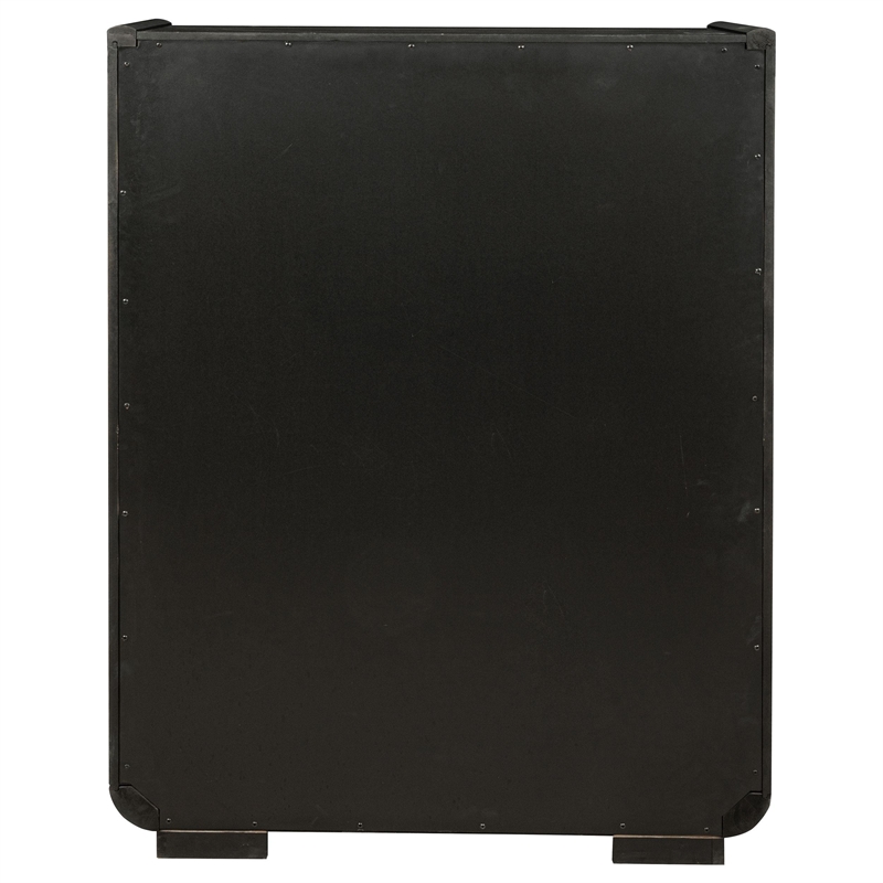 Pemberly Row 5-Drawer Contemporary Wood Bedroom Chest in Burnished Black
