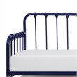 Pemberly Row Mission Style Daybed with Lift-Up Trundle in Navy Blue Metal