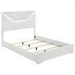Pemberly Row 4-Piece Queen LED Bedroom Set in White High Gloss