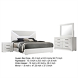 Pemberly Row 4-Piece Queen LED Bedroom Set in White High Gloss