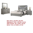 Pemberly Row 4-Piece Queen LED Bedroom Set in Gray High Gloss