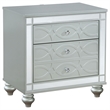 Pemberly Row 4-Piece Queen LED Bedroom Set in Silver Gray Faux Leather