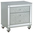 Pemberly Row 5-Piece Queen LED Bedroom Set in Silver Gray Faux Leather