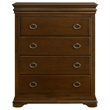 Pemberly Row 4-Drawer Traditional Bedroom Chest in Brown Cherry