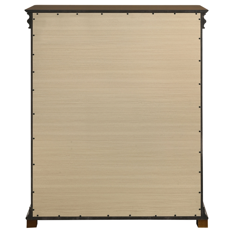 Pemberly Row 4-Drawer Traditional Bedroom Chest in Brown Cherry