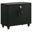Pemberly Row 4-Piece Velvet Eastern King LED Bedroom Set in Black