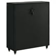 Pemberly Row 5-Piece Velvet California King Fireplace Bedroom Set in Black