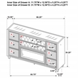 Pemberly Row 8-Drawer LED Flame Box Dresser in Ivory and Camel