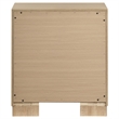 Pemberly Row 2-Drawer Bedroom Nightstand with Casters in Light Oak