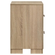 Pemberly Row 2-Drawer Bedroom Nightstand with Casters in Light Oak