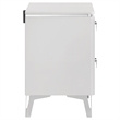 Pemberly Row 2-Drawer Nightstand Bedside Table in White High Gloss